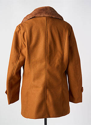Manteau long coupe droite sans capuche marron CHRISTY femme