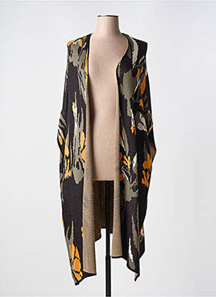 Poncho coupe ample noir ZHENZI femme