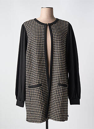 Veste casual col rond noir ZHENZI femme