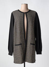 Veste casual col rond noir ZHENZI femme