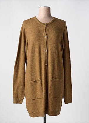 Gilet manches longues stretch marron ZHENZI femme