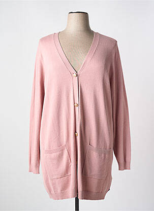 Gilet manches longues rose ZHENZI pour femme