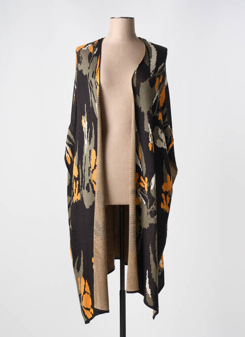 Poncho coupe ample noir ZHENZI femme