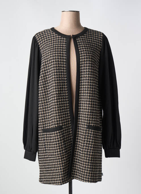 Veste casual col rond noir ZHENZI femme
