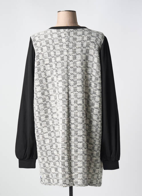 Veste casual col rond noir ZHENZI femme
