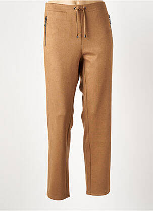 Pantalon droit taille élastique beige BARBARA LEBEK femme