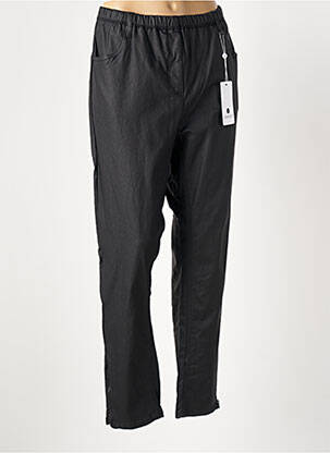 Pantalon droit taille élastique noir ZHENZI femme