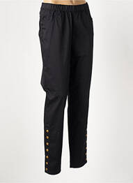 Pantalon slim taille élastique noir ZHENZI femme