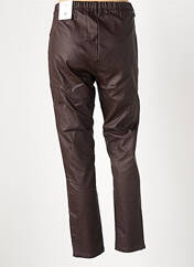 Pantalon droit marron ZHENZI pour femme seconde vue