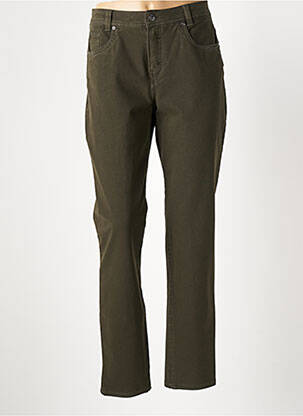 Pantalon droit vert ANNA MONTANA pour femme