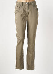 Pantalon droit vert ZHENZI pour femme seconde vue