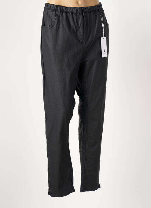 Pantalon droit taille élastique noir ZHENZI femme