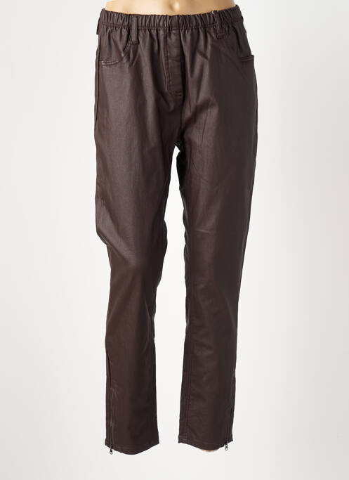 Pantalon droit marron ZHENZI pour femme
