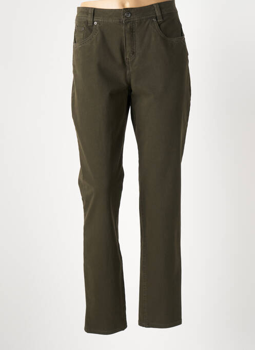 Pantalon droit vert ANNA MONTANA pour femme