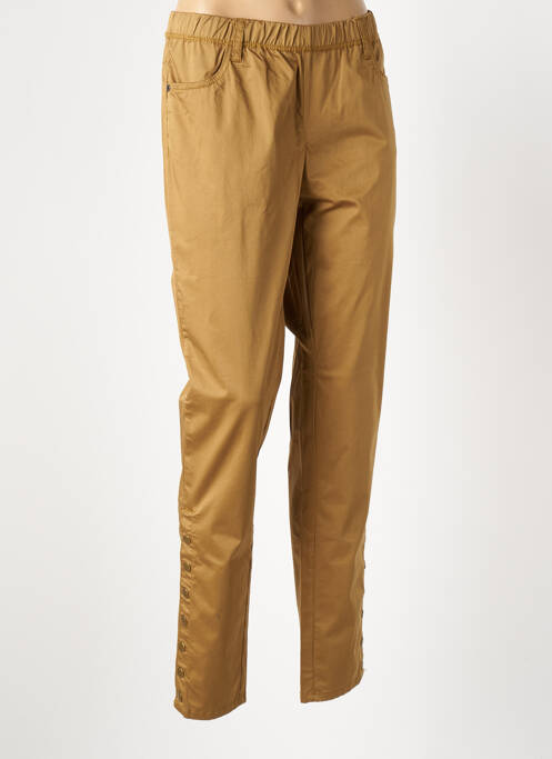 Pantalon slim beige ZHENZI pour femme