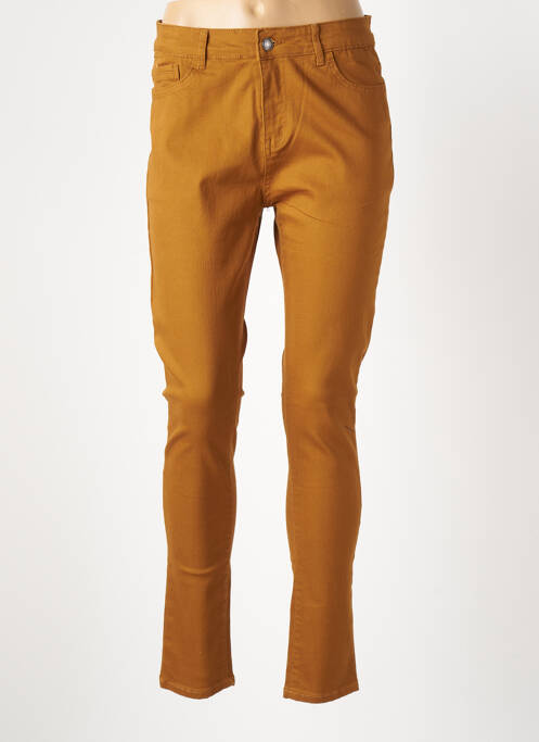 Pantalon slim marron CHRISTY pour femme