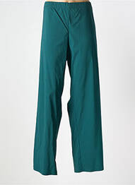 Pantalon droit tissage popeline taille normale vert ZHENZI femme