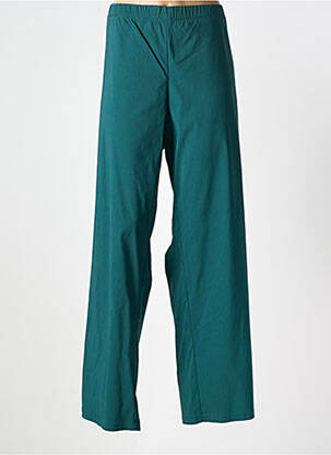 Pantalon droit tissage popeline taille normale vert ZHENZI femme