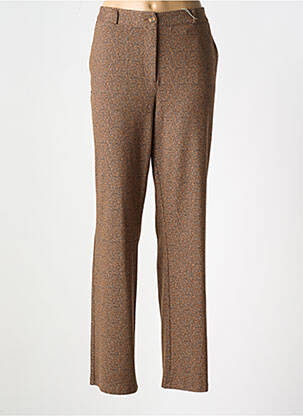 Pantalon droit taille à pinces taille haute marron DIANE LAURY femme