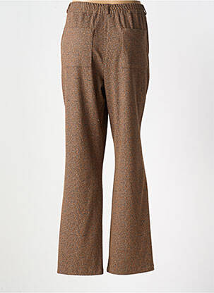 Pantalon droit taille à pinces taille haute marron DIANE LAURY femme