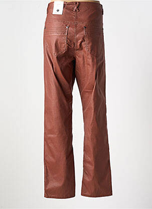 Pantalon slim taille haute taille haute marron ZHENZI femme