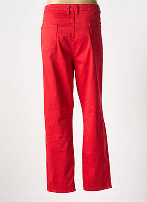 Pantalon slim tissage popeline taille normale rouge SPG WOMAN femme