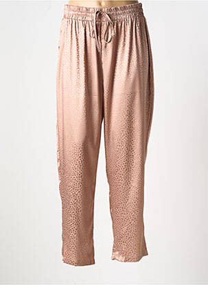 Pantalon droit taille élastique taille normale rose CHRISTY femme