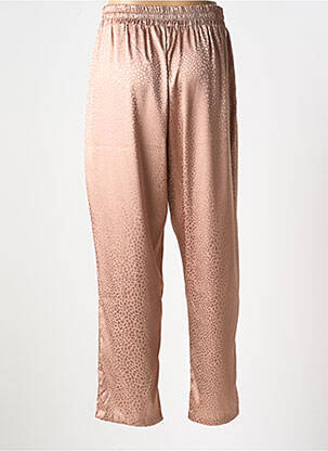 Pantalon droit taille élastique taille normale rose CHRISTY femme