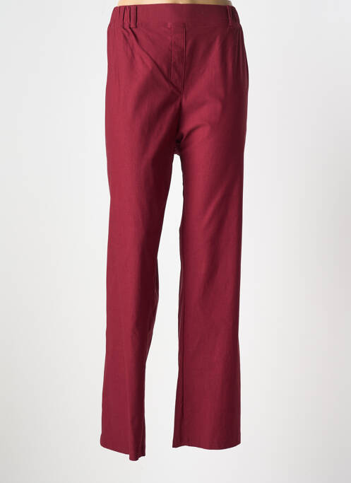 Jegging tissage popeline taille normale rouge SPG WOMAN femme