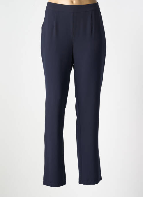Pantalon chino taille à pinces taille haute bleu DIANE LAURY femme