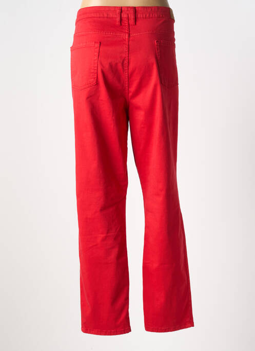 Pantalon slim tissage popeline taille normale rouge SPG WOMAN femme
