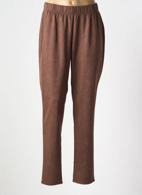 Pantalon slim marron ZHENZI pour femme