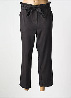 Pantalon 7/8 stretch taille normale noir ZHENZI femme
