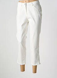 Pantalon 7/8 stretch taille normale blanc BARBARA LEBEK femme