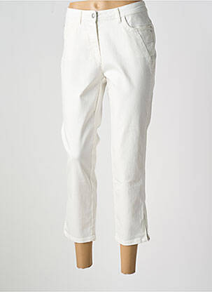 Pantalon 7/8 stretch taille normale blanc BARBARA LEBEK femme