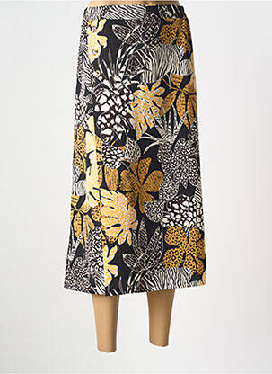 Jupe longue tissage crêpe marron DIANE LAURY femme
