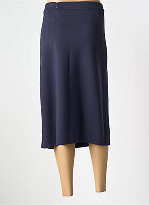 Jupe mi-longue stretch bleu BARBARA LEBEK femme