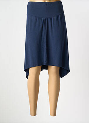 Jupe mi-longue stretch bleu ZHENZI femme