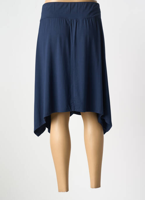 Jupe mi-longue stretch bleu ZHENZI femme