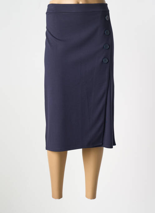 Jupe mi-longue bleu BARBARA LEBEK pour femme