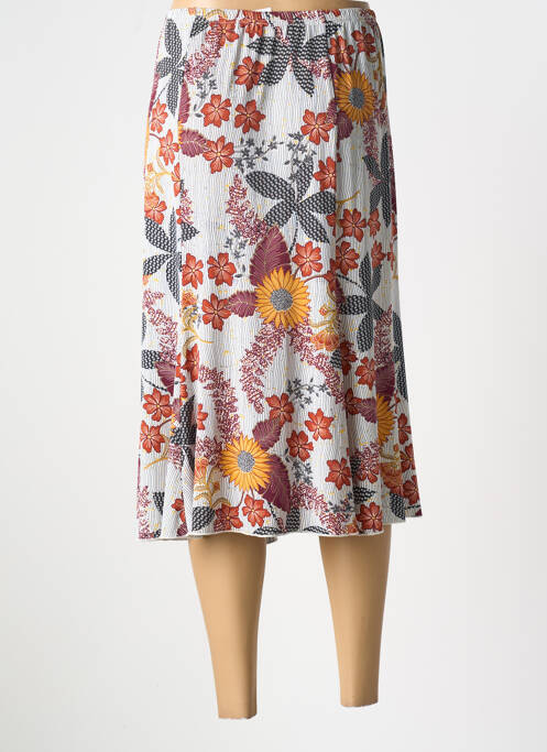 Jupe mi-longue orange TELMAIL pour femme