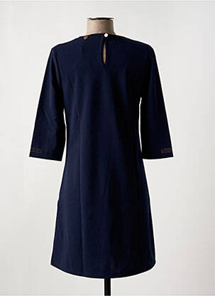 Robe courte manches 3/4 manches 3/4 bleu LE BOUDOIR D'EDOUARD femme
