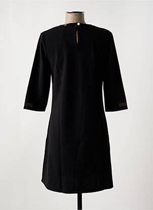 Robe courte manches 3/4 manches 3/4 noir LE BOUDOIR D'EDOUARD femme