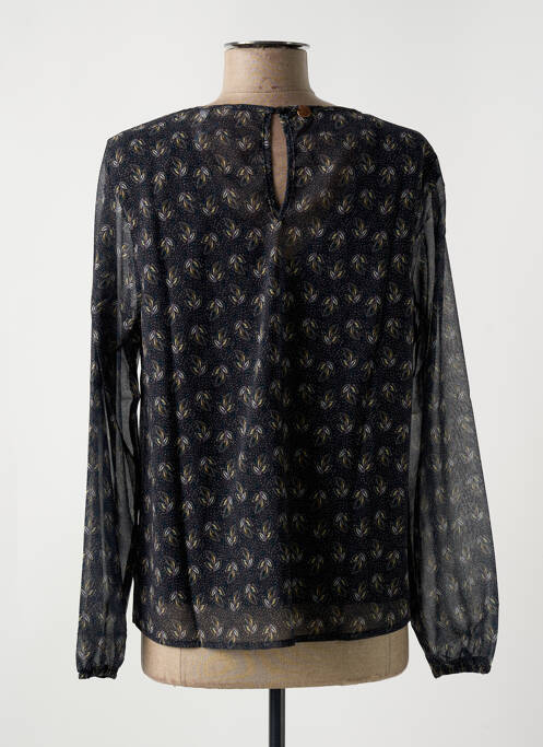 Blouse imprimé fantaisie manches longues noir LE BOUDOIR D'EDOUARD femme