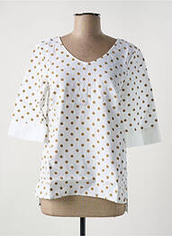 Blouse manches courtes manches courtes blanc LE BOUDOIR D'EDOUARD femme