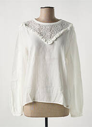Blouse légère et transparente manches longues blanc LE BOUDOIR D'EDOUARD femme