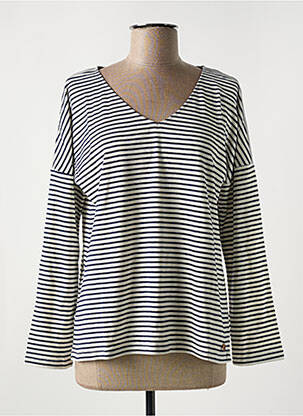 Pull coupe cintrée manches longues blanc LE BOUDOIR D'EDOUARD femme