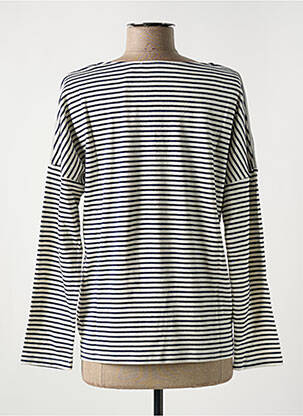 Pull coupe cintrée manches longues blanc LE BOUDOIR D'EDOUARD femme