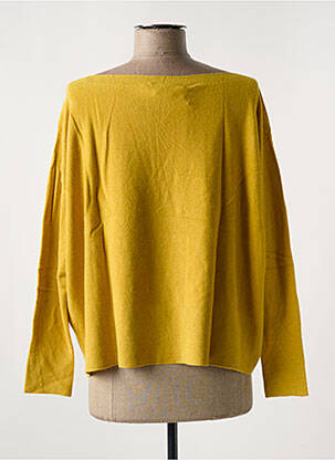 Pull col bateau manches longues jaune LE BOUDOIR D'EDOUARD femme