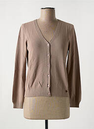 Gilet manches longues stretch marron LE BOUDOIR D'EDOUARD femme